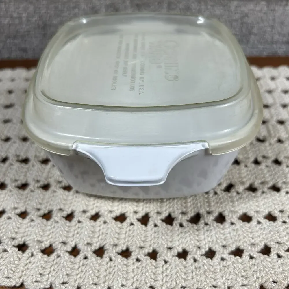 CorningWare Casserole Baking Dish 2 3/4 Cup Size Spice of Life & Plastic Lid 70s